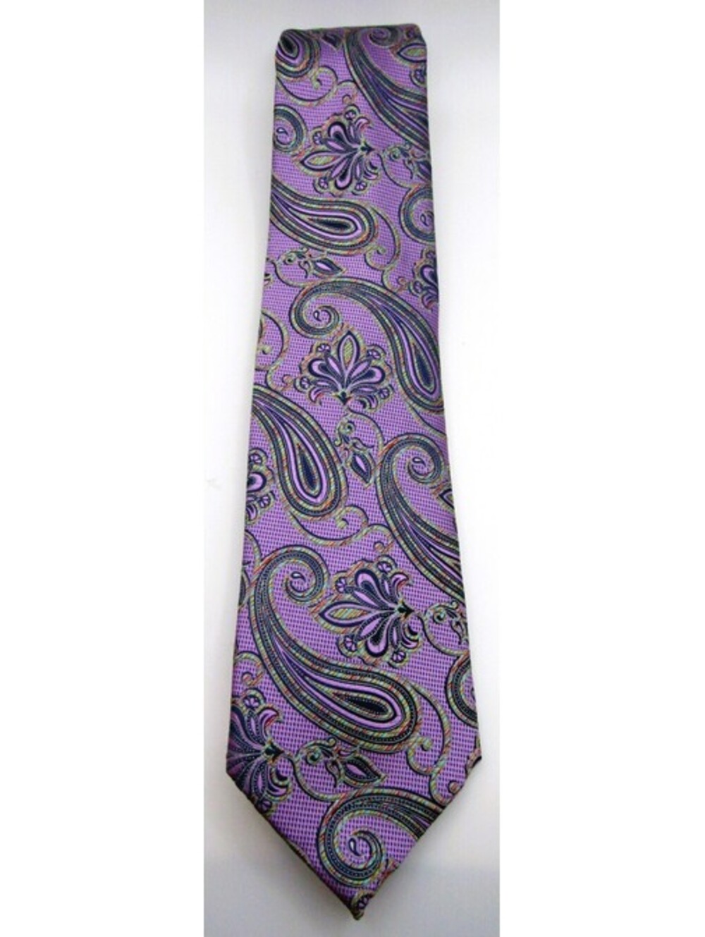 New with Tag Ermenegildo Zegna Lavender Purple Woven Paisley Silk Tie